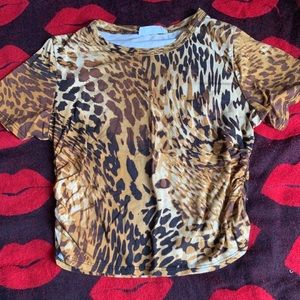cheetah print crop top